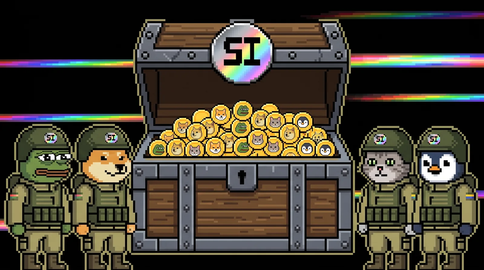 The war chest full of meme coins